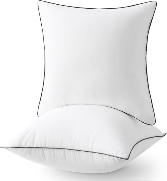 Sasttie 26x26 Pillow Inserts, Euro Pillow Inserts 26 x 26 Set of 2, 26 by 26 Pillow Insert for Bed Couch and Sofa, Machine Washable Decorative Throw Pillows, White