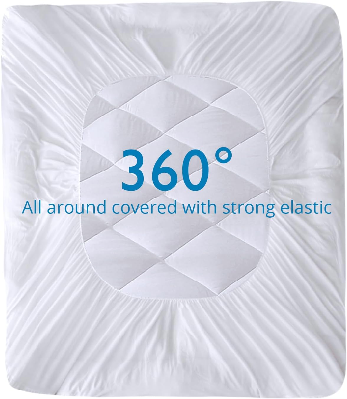 MUXHOMO Full Size Mattress Protector Pad Quilted, 100% Waterproof Mattress Cover Full Size Bed, Cooling and Breathable Mattress Pad Cover, Deep Pocket 8"-21"