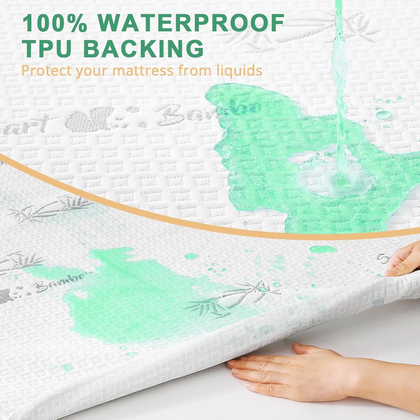 HUXMEYSON Queen Mattress Protector, Fully Waterproof Mattress Protector, Breathable and Noiseless Mattress Cover with 8-21 Deep Pocket, 60 x 80 Inch