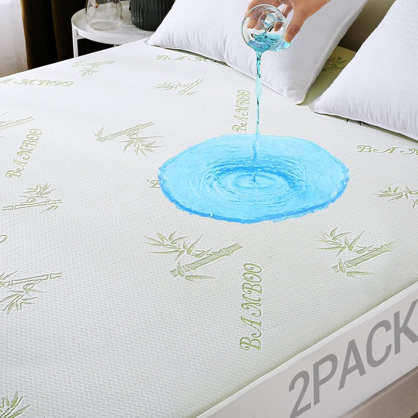 MUXHOMO Mattress Protector Full Size Bed, 100% Waterproof Mattress Cover, Cooling and Breathable Mattress Pad Cover, Deep Pocket 8"-21"